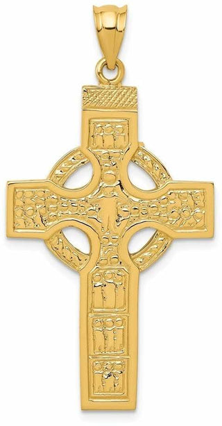 14k Yellow Gold Celtic Cross Pendant C895
