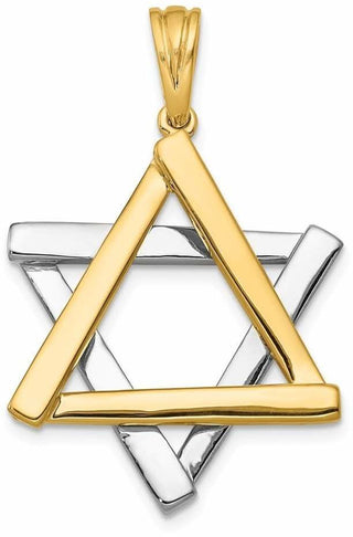 14k Yellow and White Gold Star Of David Pendant CG53