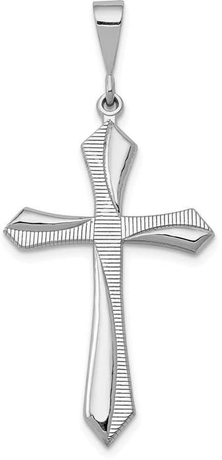 14k White Gold Passion Cross Pendant CH110