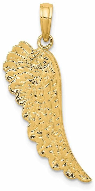 14k Yellow Gold Angel Wing Pendant