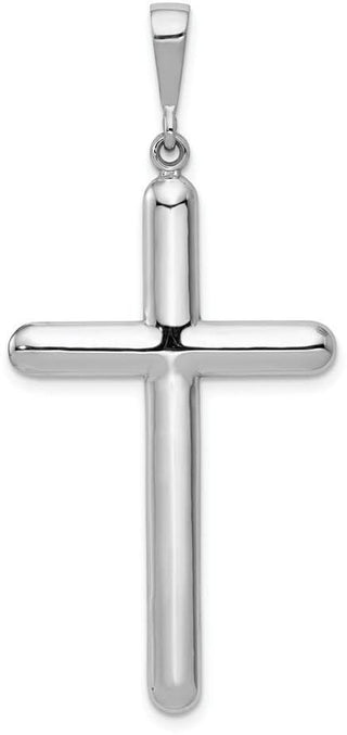 14k White Gold Cross Pendant K364
