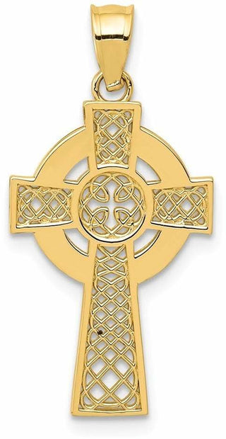 14k Yellow Gold Celtic Cross Pendant K5514