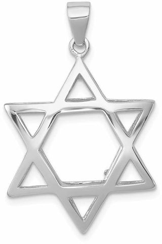 925 Sterling Silver Puffed Star Of David Pendant