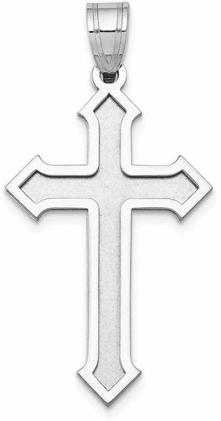 14k White Gold Passion Cross Pendant XK592