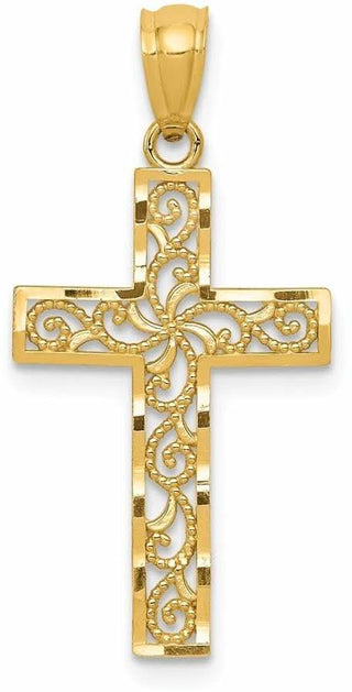 14k Yellow Gold Cross Pendant XR1207