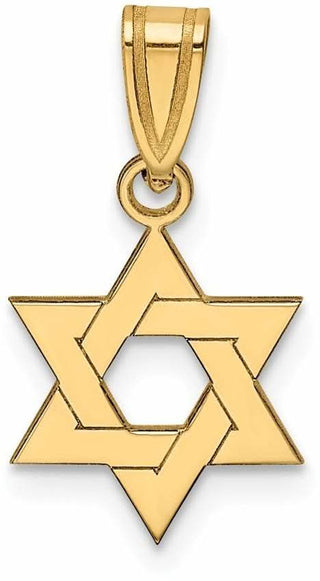 14k Yellow Gold Star Of David Pendant XR418