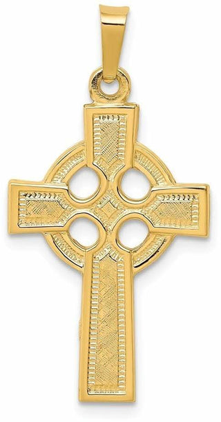14k Yellow Gold Celtic Cross Pendant XR531