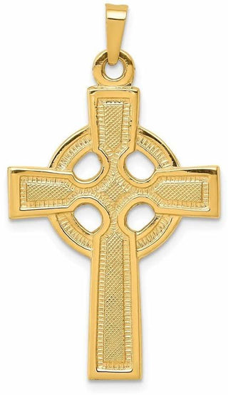 14k Yellow Gold Celtic Cross Pendant XR532