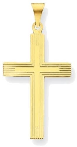 14k Yellow Gold Cross Pendant XR542