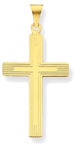 14k Yellow Gold Cross Pendant XR543