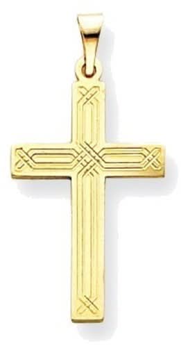 14k Yellow Gold Cross Pendant XR545