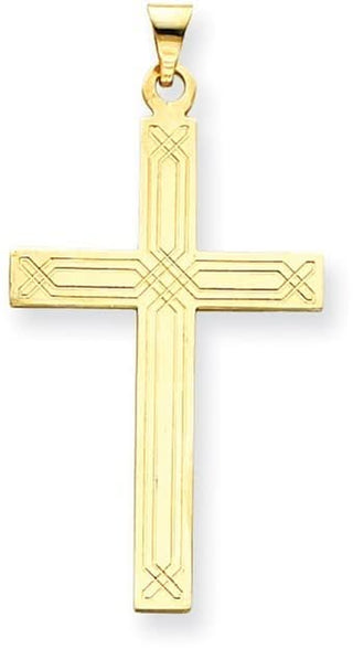 14k Yellow Gold Cross Pendant XR546